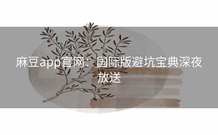 麻豆app官网：国际版避坑宝典深夜放送